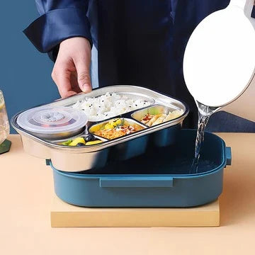 Insulated Lunch Box Multi-Compartment Snap-Lid