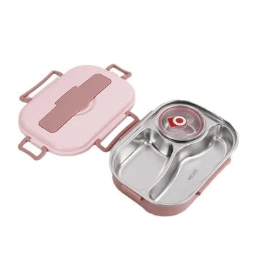 Insulated Lunch Box Multi-Compartment Snap-Lid