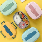 Insulated Lunch Box Multi-Compartment Snap-Lid