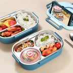 Insulated Lunchbox Double-Walled Stainless Steel Leak-Proof With Compartments