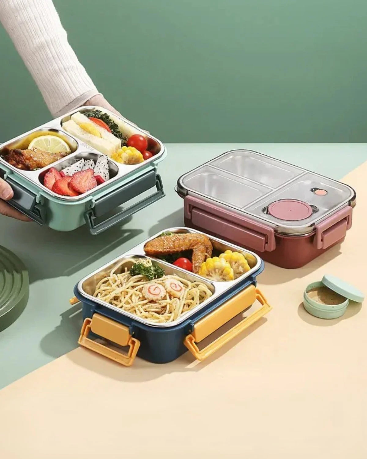 Insulated Lunchbox Leak-Proof & Portable 2 or 3 Compartments