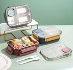 Insulated Lunchbox Stainless Steel Multiple Compartments & Leak-Proof