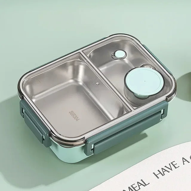 Insulated Lunchbox Stainless Steel Multiple Compartments & Leak-Proof