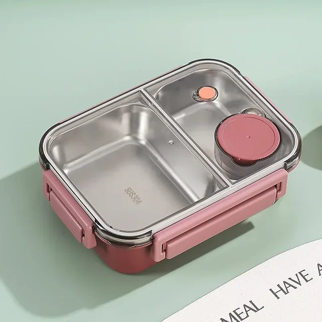 Insulated Lunchbox Stainless Steel Multiple Compartments & Leak-Proof