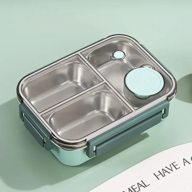Insulated Lunchbox Stainless Steel Multiple Compartments & Leak-Proof