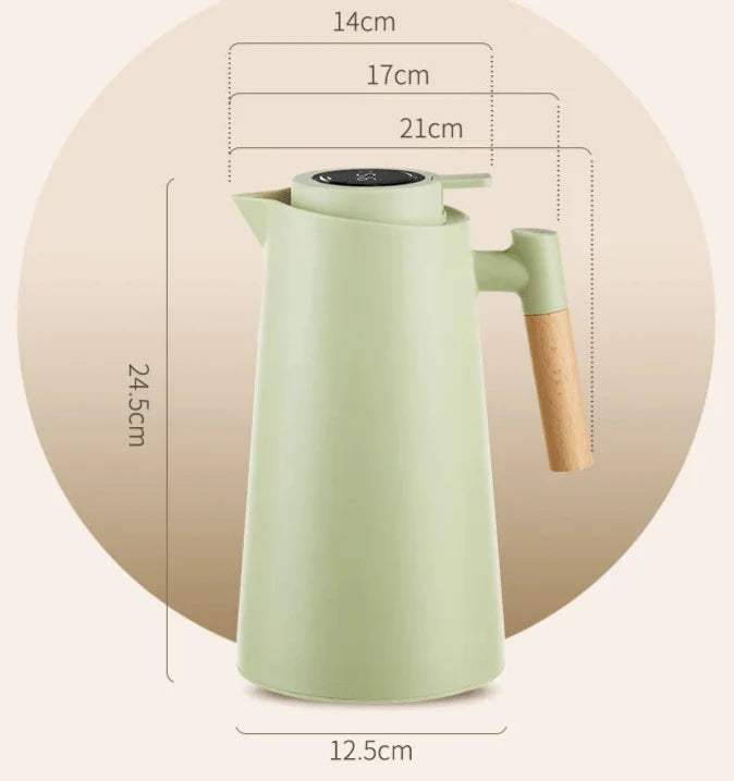 Insulated Water Bottle Digital Temperature Display Leak-Proof 1 L