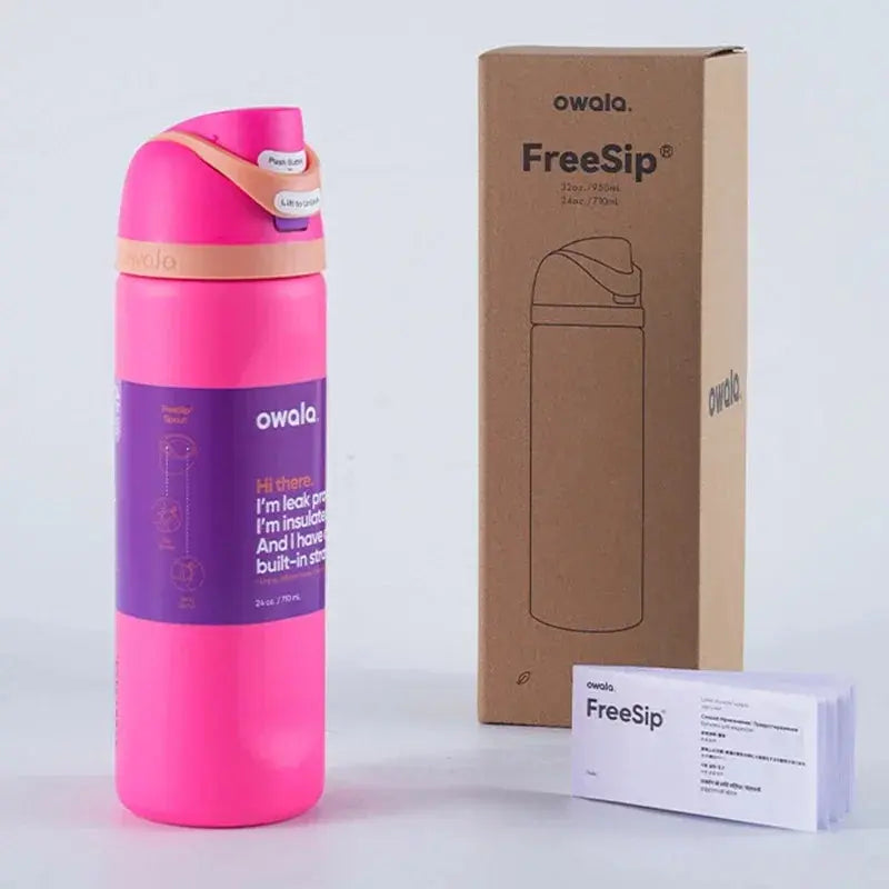 Insulated Water Bottle Double-Wall Stainless Steel Dual-Drink Lid