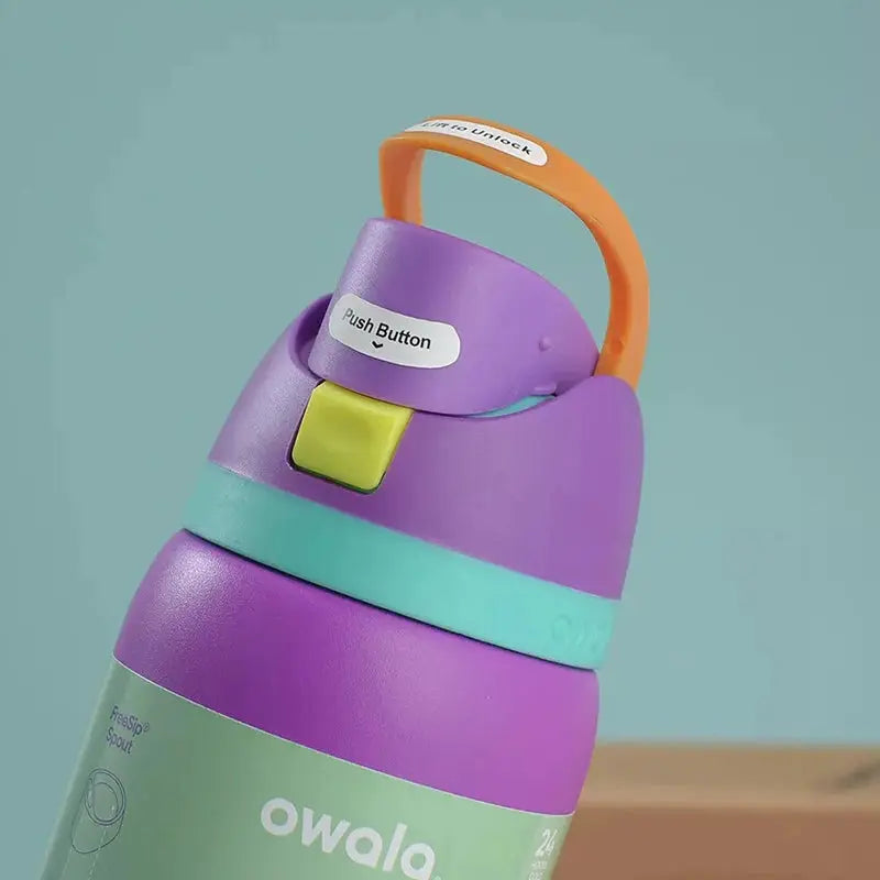 Insulated Water Bottle Double-Wall Stainless Steel Dual-Drink Lid