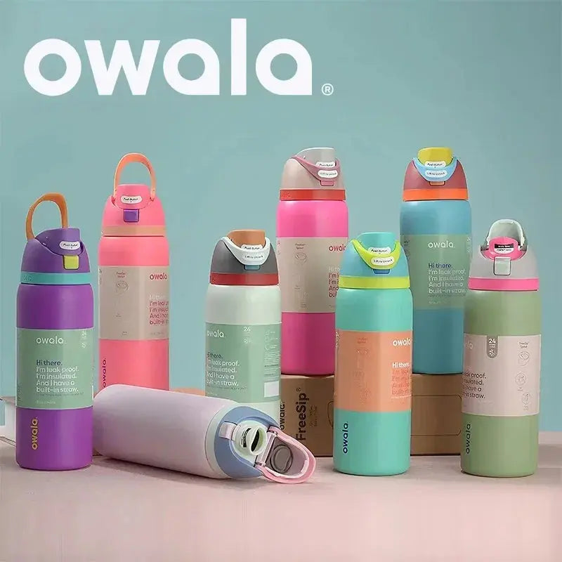 Insulated Water Bottle Double-Wall Stainless Steel Dual-Drink Lid