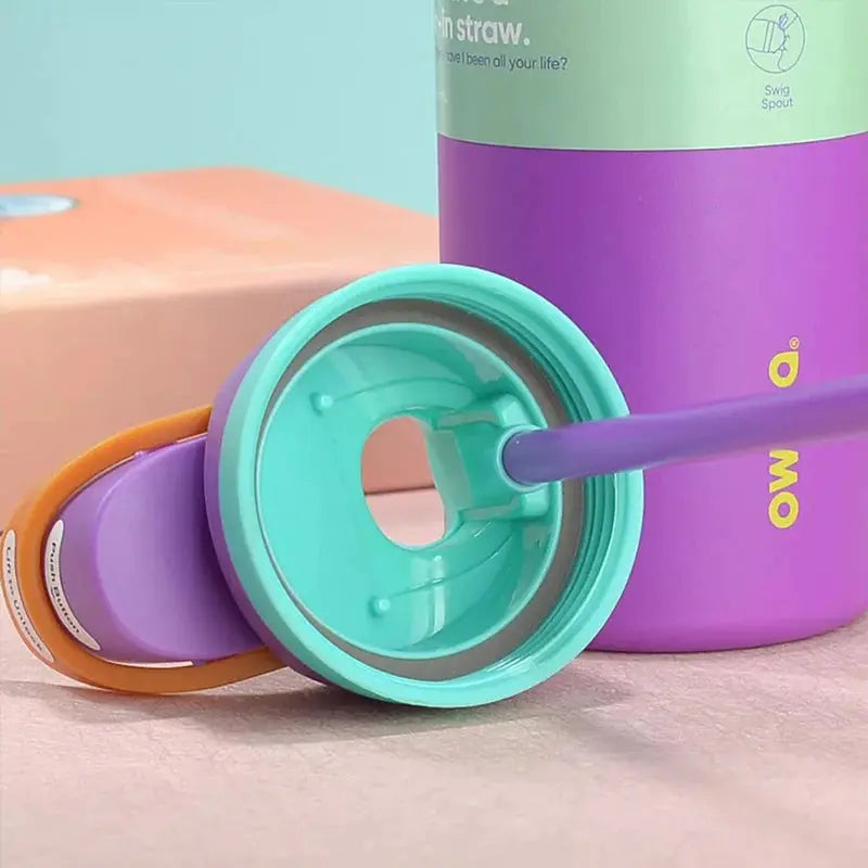 Insulated Water Bottle Double-Wall Stainless Steel Dual-Drink Lid