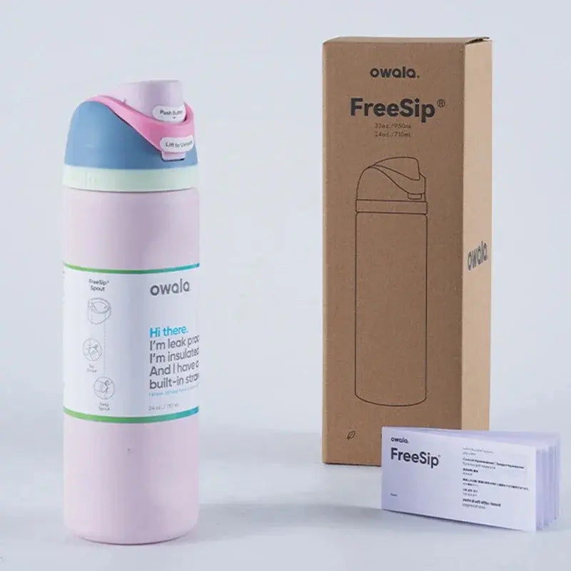 Insulated Water Bottle Double-Wall Stainless Steel Dual-Drink Lid