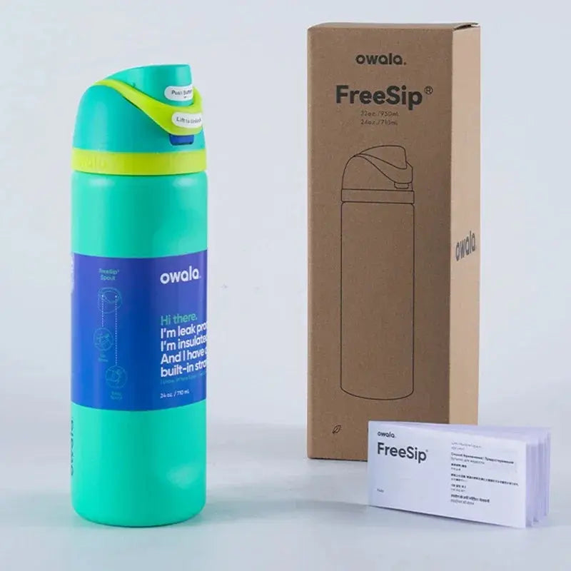 Insulated Water Bottle Double-Wall Stainless Steel Dual-Drink Lid