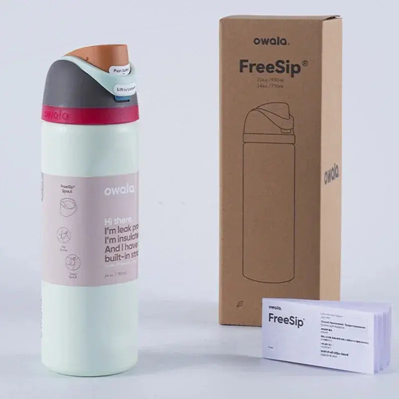Insulated Water Bottle Double-Wall Stainless Steel Dual-Drink Lid