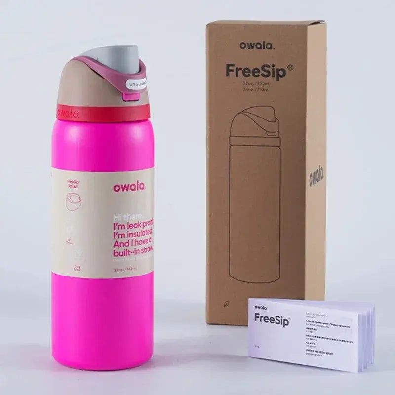 Insulated Water Bottle Double-Wall Stainless Steel Dual-Drink Lid