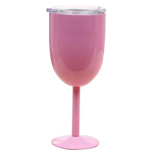 Insulated Wine Cup Double-Wall Stainless Steel Leak-Resistant Lid