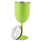 Insulated Wine Cup Double-Wall Stainless Steel Leak-Resistant Lid