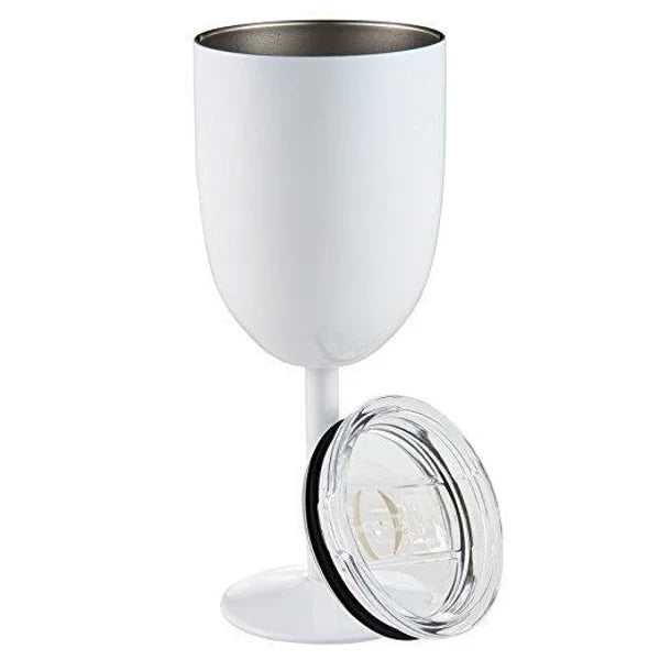Insulated Wine Cup Double-Wall Stainless Steel Leak-Resistant Lid