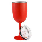 Insulated Wine Cup Double-Wall Stainless Steel Leak-Resistant Lid