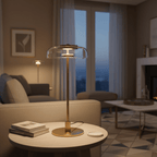 Integrated LED Adjustable Color Temperature Glass Dome Table Lamp