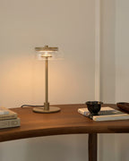 Integrated LED Adjustable Color Temperature Glass Dome Table Lamp
