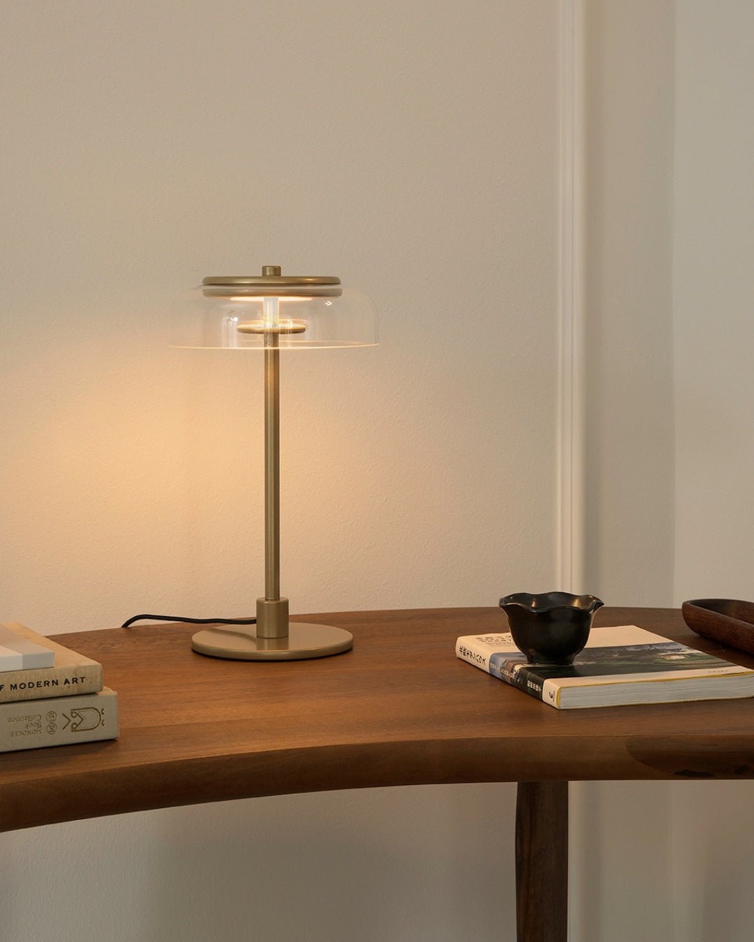 Integrated LED Adjustable Color Temperature Glass Dome Table Lamp