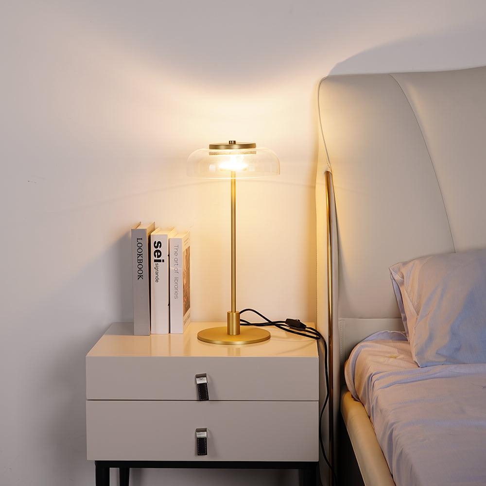 Integrated LED Adjustable Color Temperature Glass Dome Table Lamp