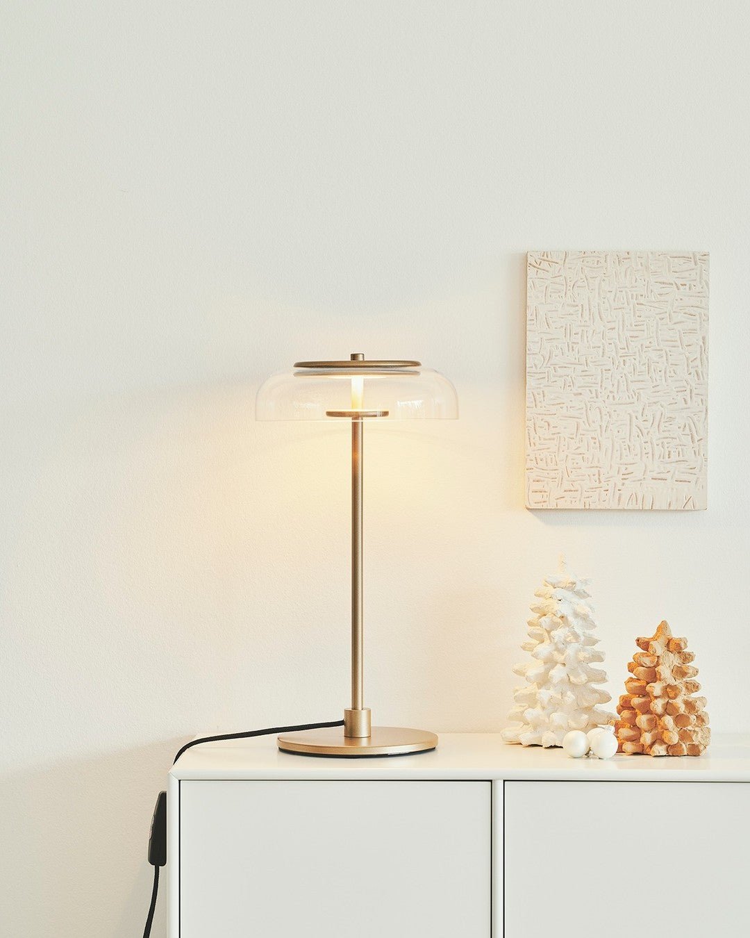 Integrated LED Adjustable Color Temperature Glass Dome Table Lamp
