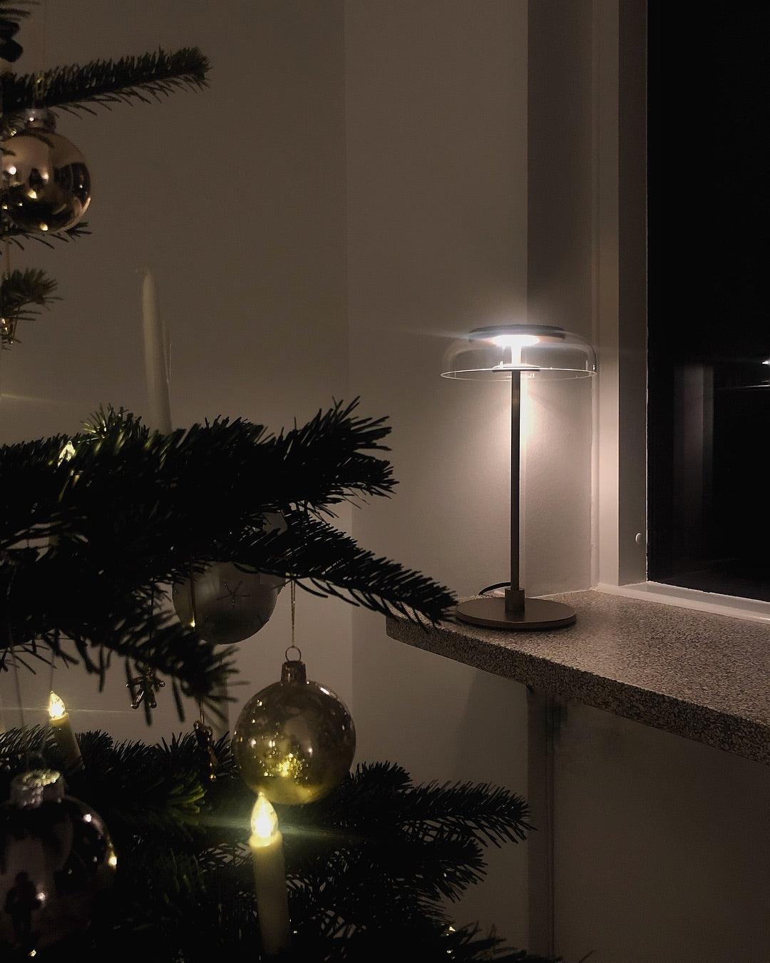 Integrated LED Adjustable Color Temperature Glass Dome Table Lamp