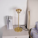Integrated LED Adjustable Color Temperature Glass Dome Table Lamp