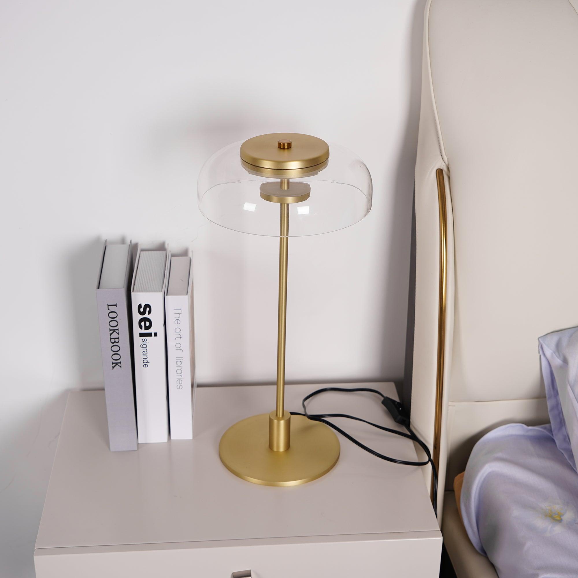 Integrated LED Adjustable Color Temperature Glass Dome Table Lamp