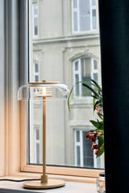 Integrated LED Adjustable Color Temperature Glass Dome Table Lamp