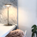 Integrated LED Adjustable Color Temperature Glass Dome Table Lamp