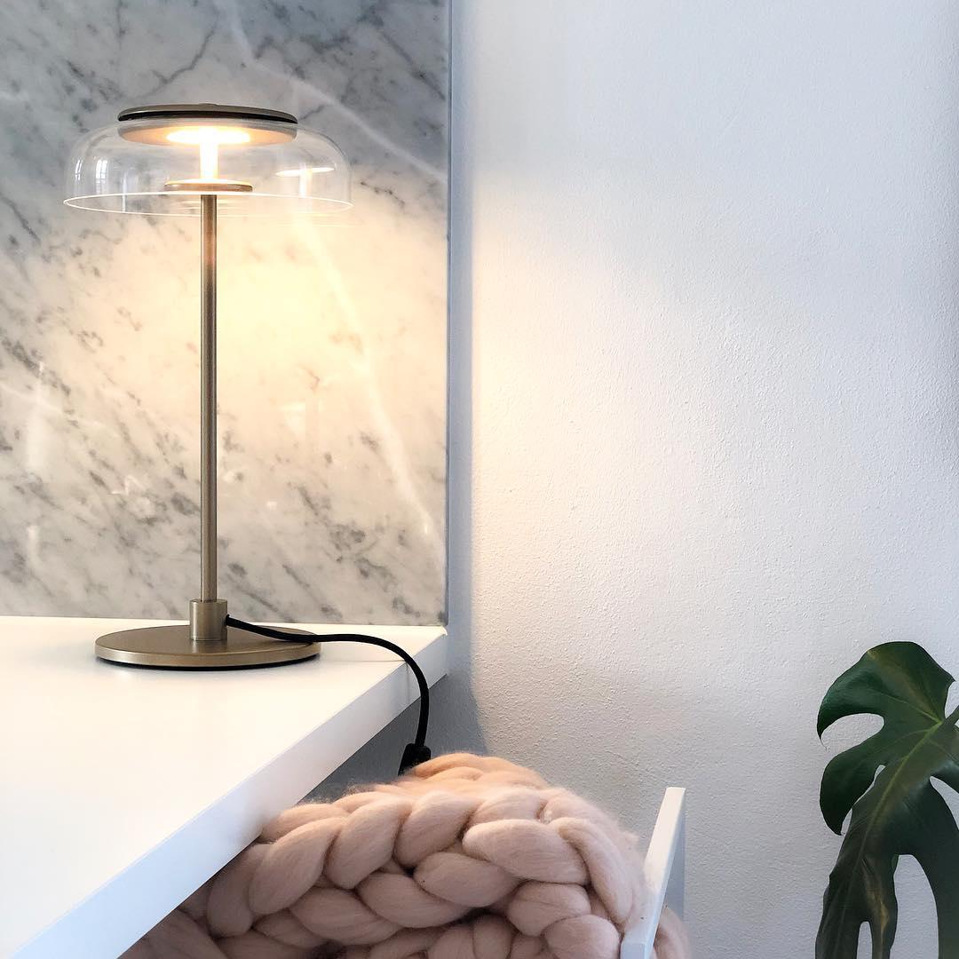 Integrated LED Adjustable Color Temperature Glass Dome Table Lamp