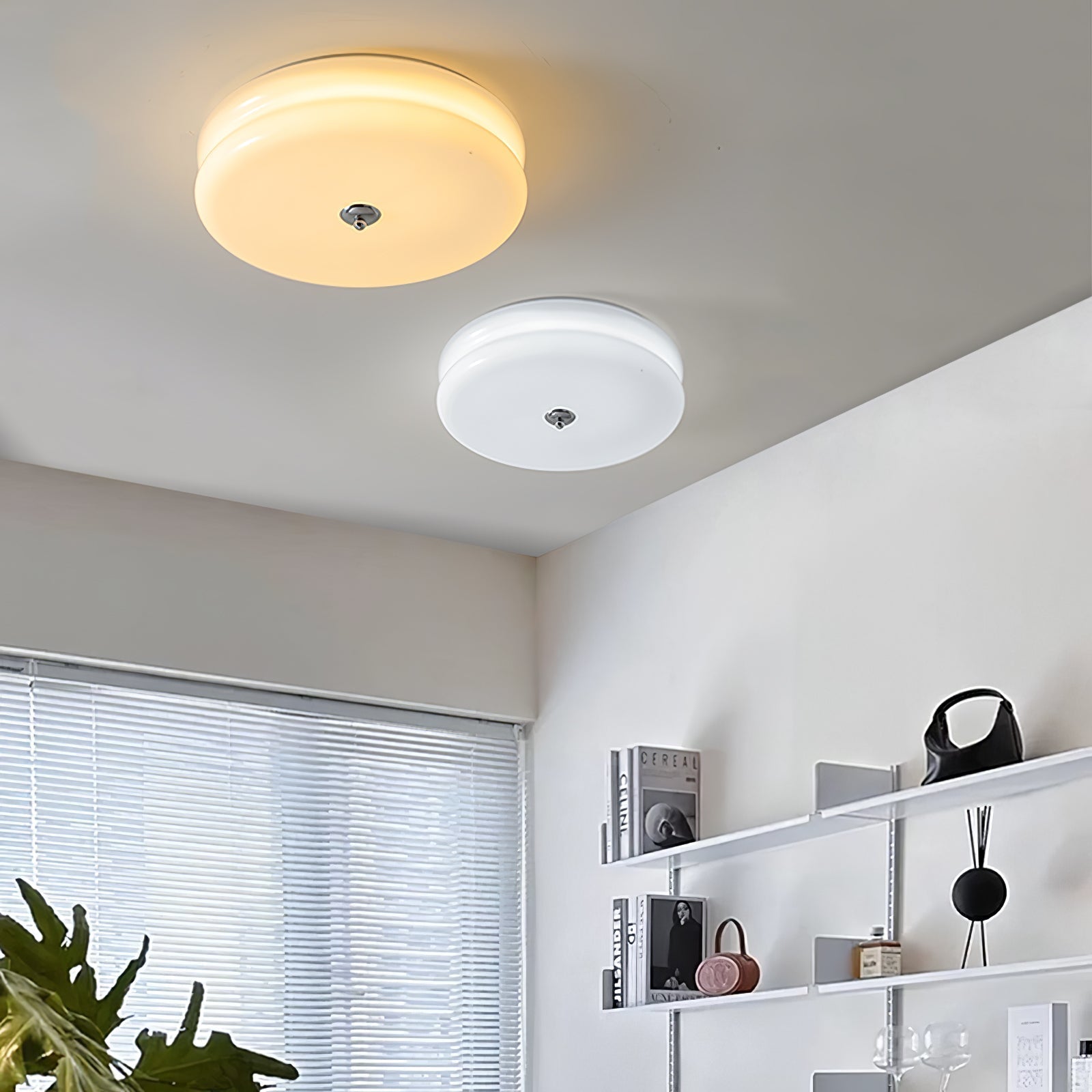 Integrated LED Art Deco Flush Mount Ceiling Light