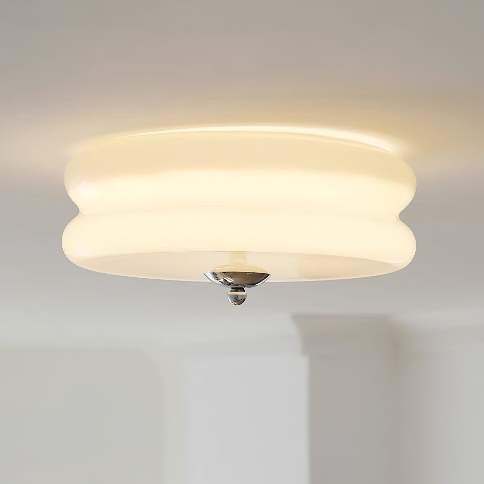 Integrated LED Art Deco Flush Mount Ceiling Light