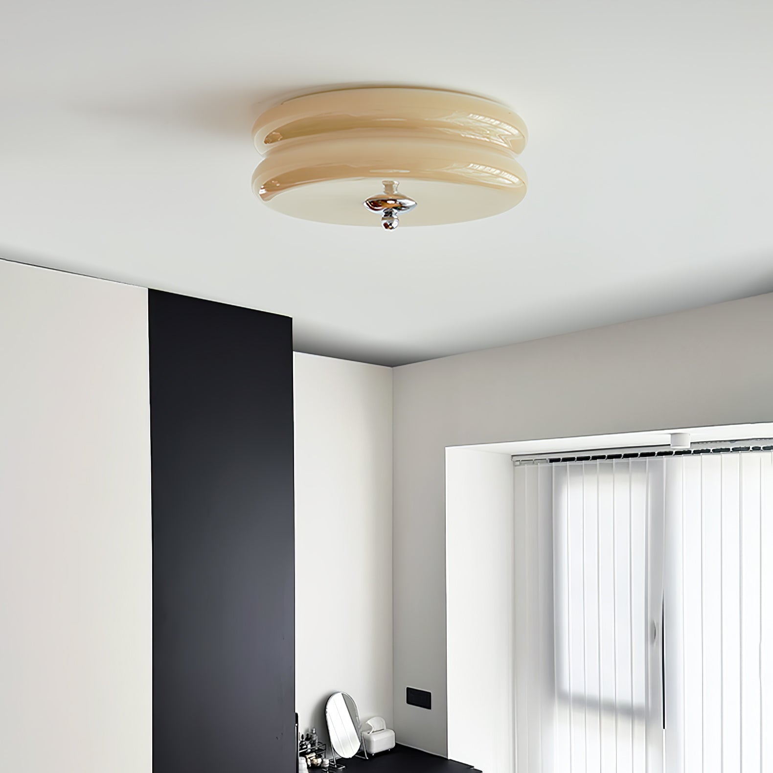 Integrated LED Art Deco Flush Mount Ceiling Light