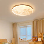 Integrated LED Flush Mount Ceiling Light (Wood Finish)
