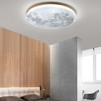 Integrated LED Flush Mount Ceiling Light (Wood Finish)