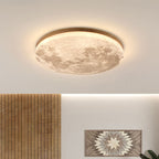 Integrated LED Flush Mount Ceiling Light (Wood Finish)