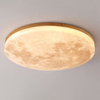 Integrated LED Flush Mount Ceiling Light (Wood Finish)