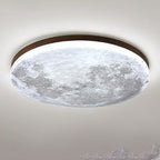 Integrated LED Flush Mount Ceiling Light (Wood Finish)