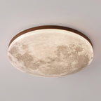 Integrated LED Flush Mount Ceiling Light (Wood Finish)