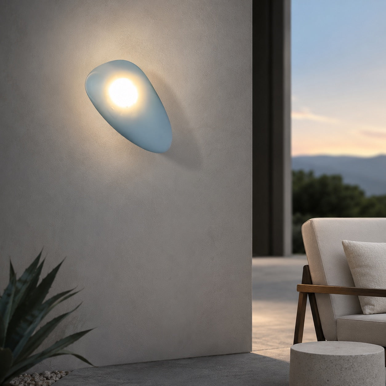 Integrated LED Frosted Glass & Iron Frame Wall Sconce (Hardwired)