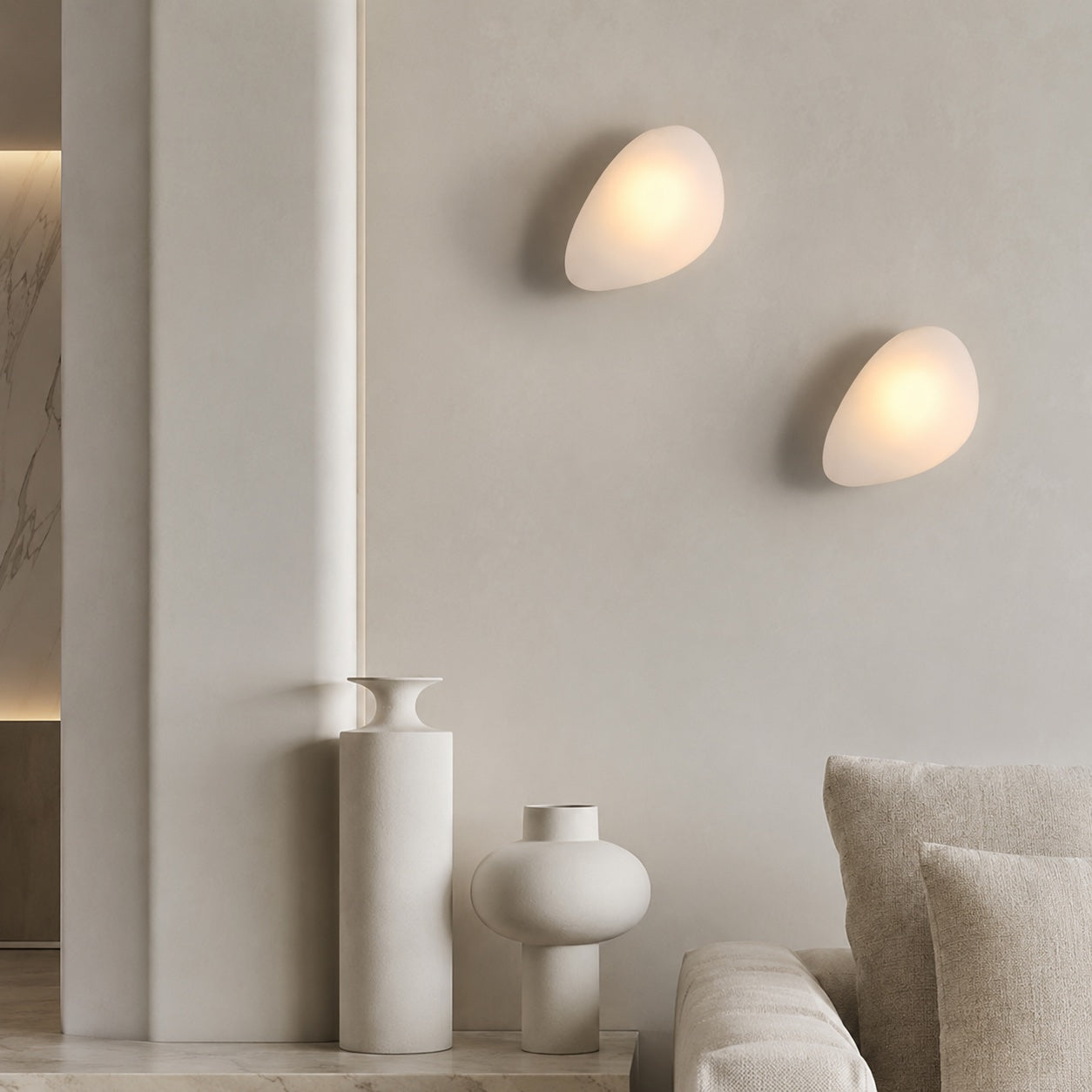 Integrated LED Frosted Glass & Iron Frame Wall Sconce (Hardwired)