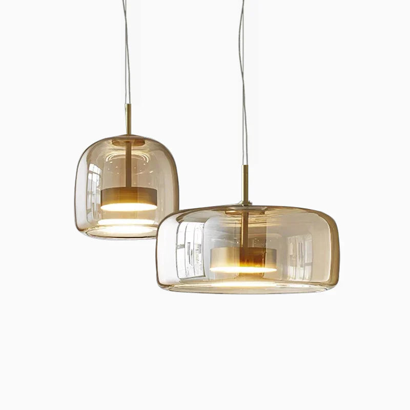 Integrated LED Heat-Resistant Glass Pendant Light