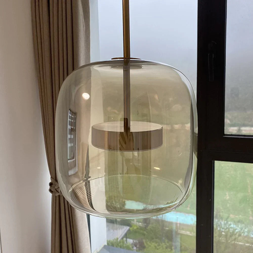 Integrated LED Heat-Resistant Glass Pendant Light