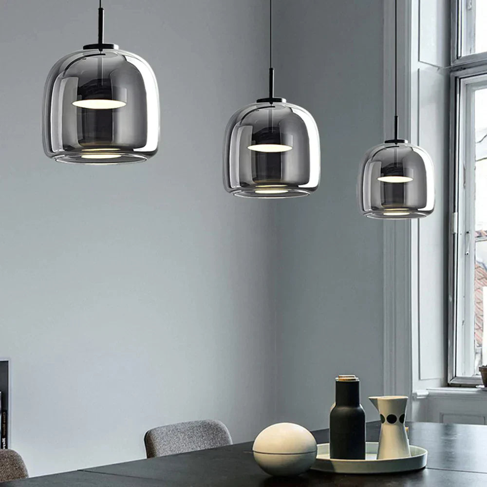 Integrated LED Heat-Resistant Glass Pendant Light