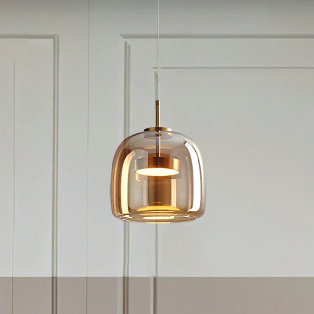 Integrated LED Heat-Resistant Glass Pendant Light