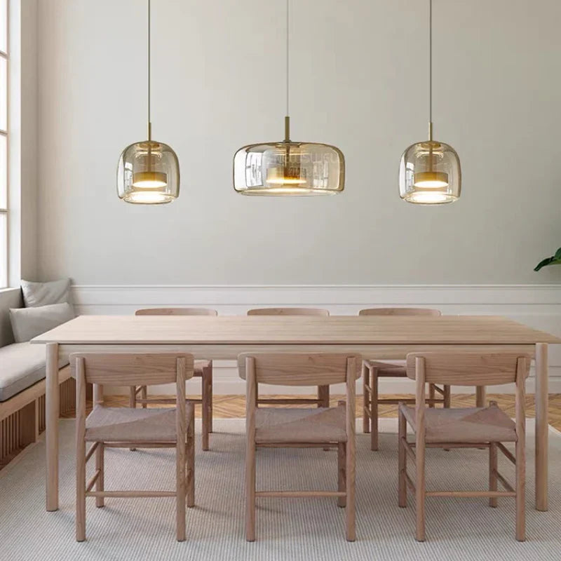 Integrated LED Heat-Resistant Glass Pendant Light