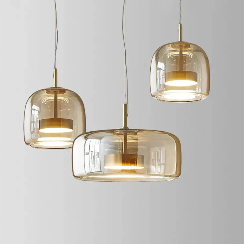 Integrated LED Heat-Resistant Glass Pendant Light